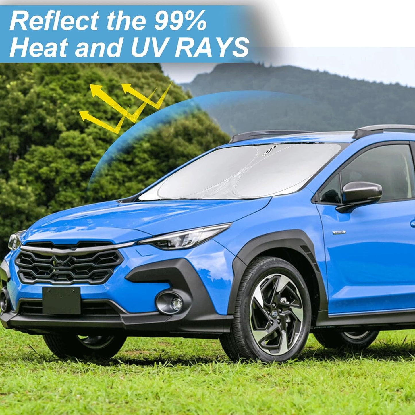 Custom Fit 2019-2024 2025 Subaru Forester SUV, Crossover, Base, Premium, Sport, Limited Sun Visor Accessories Sun Shade Sunshade Windshield Cover, Window Shade for Forester Blocks UV Protector Shield