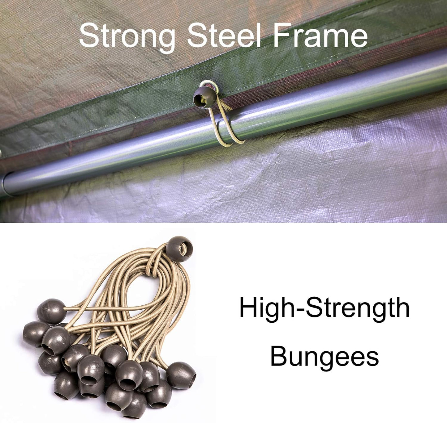 Sunnyglade 10x20 Ft Heavy Duty Carport Canopy Outdoor Portable Garage Tent Boat Shelter with 6 Legs for Outdoor Party, Wedding, Birthday, Garden, Boat,Dark Grey