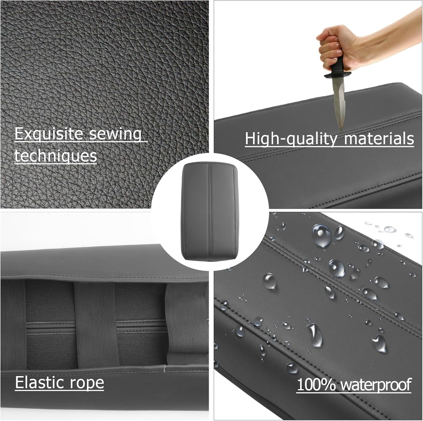 LUWU 2025 Murano Center Console Cover Compatible with 2025 Nissan Murano Accessories 2025 Murano SL/SV/Platinum Armrest Cover Center Console Pad Armrest Console Cover (Thin Black)