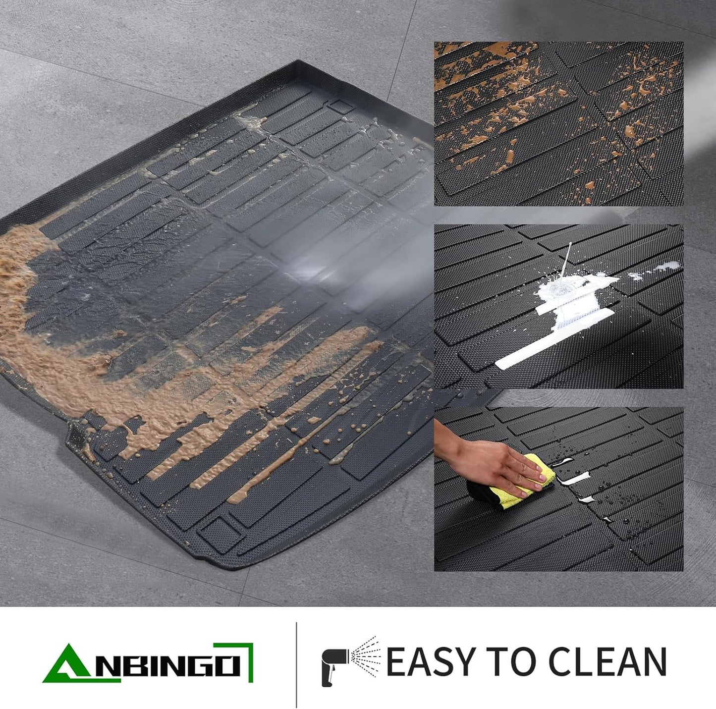 ANBINGO®-Floor Mats for GMC Terrain 2018-2024 & Chevrolet Equinox 2018-2024 (Not or EV) TPE All Weather Accessories (Trunk Mat+Floor Mats)