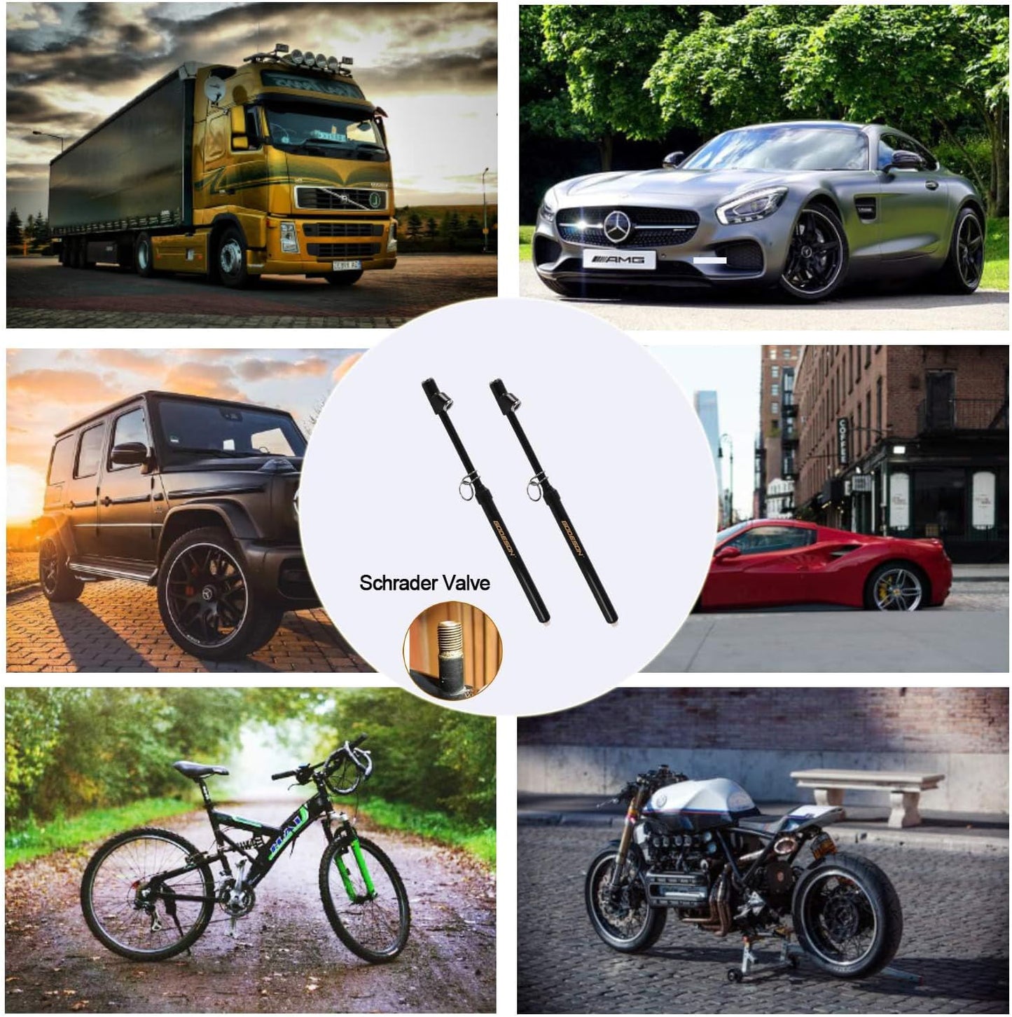 GODESON Dual Head Tire Pressure Gauge, Heavy Duty Pencil Tire Gauge Range 10-150PSI,Dual Head Truck Pen Air Pressure Gauge (Pack of 12)…