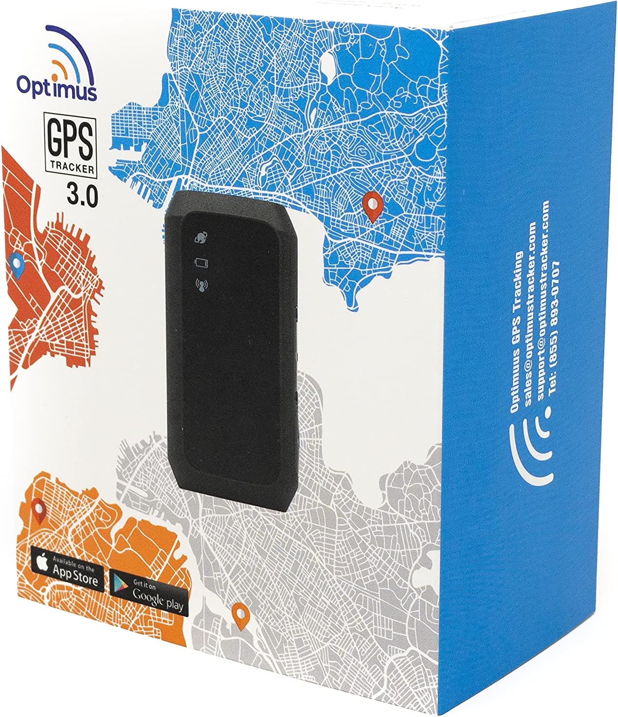 Optimus 3.0 GPS Tracker - 1 Month Battery - 4G LTE - for Vehicles and Assets – Real-Time GPS Tracking Device – Instant Alerts