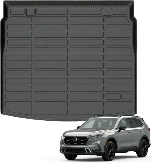 Auxko All Weather Cargo Liner Fit for Honda CR-V(Include Hybrid) 2023 2024 2025 2026 Upper Position TPE Rubber Trunk Mat CRV Accessories All Season Guard Odorless Anti-Slip Cargo Mat Black