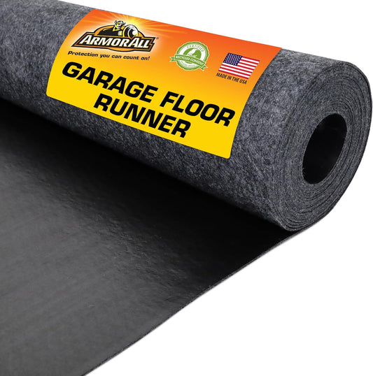 Armor All Garage Floor Runner Mat, (108" x 30'), Protects Surfaces, Transforms Garage, Absorbent, Waterproof, Durable, Trimmable (USA Made) (Charcoal)