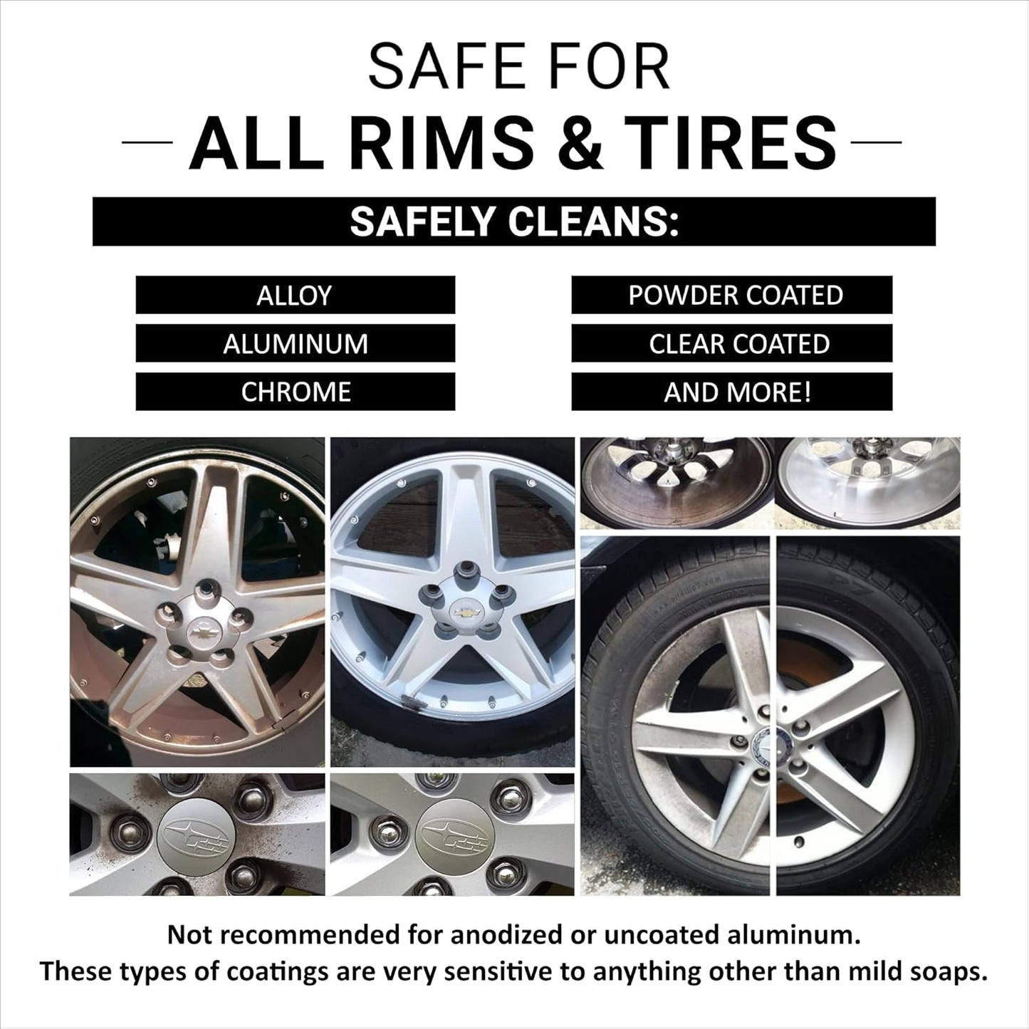 CAR GUYS Wheel Cleaner 1 Gallon Refill | Effective Rim and Tire Cleaner | Safe & Versatile Brake Dust Remover | 1 Gallon (Sprayer Not Included)