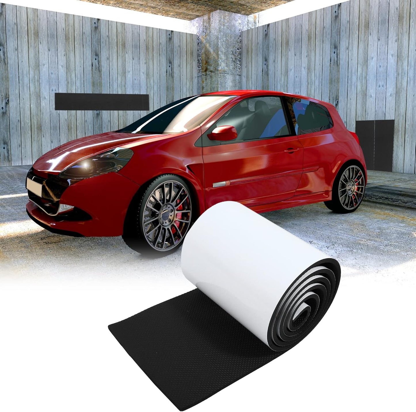 X AUTOHAUX 2000x200x6.5mm Car Garage Wall Guard Door Bumper Protector Anti Collision Waterproof Black