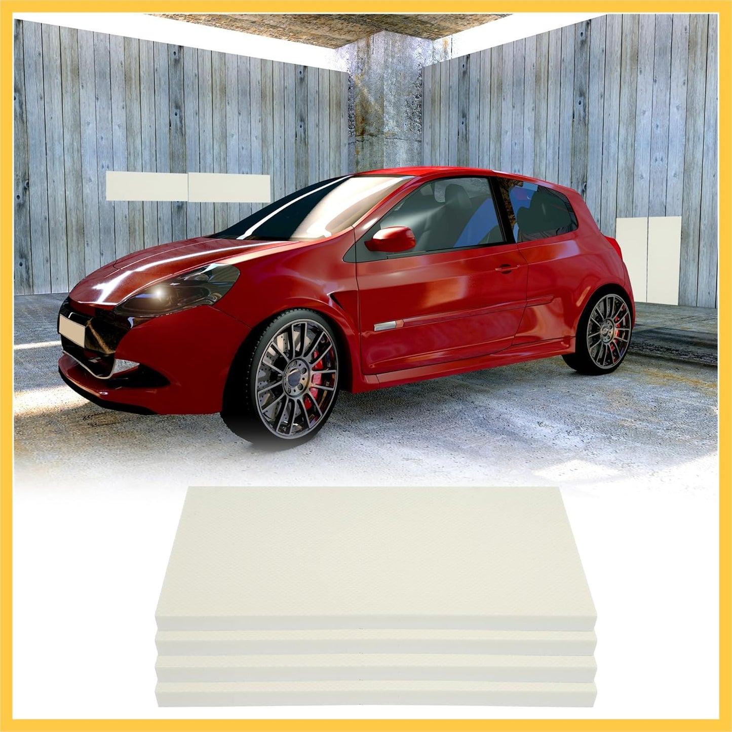 400x200x20mm 4pcs Car Garage Wall Guard Door Bumper Protector Anti Collision Water Resistance White Auto Replacement Parts