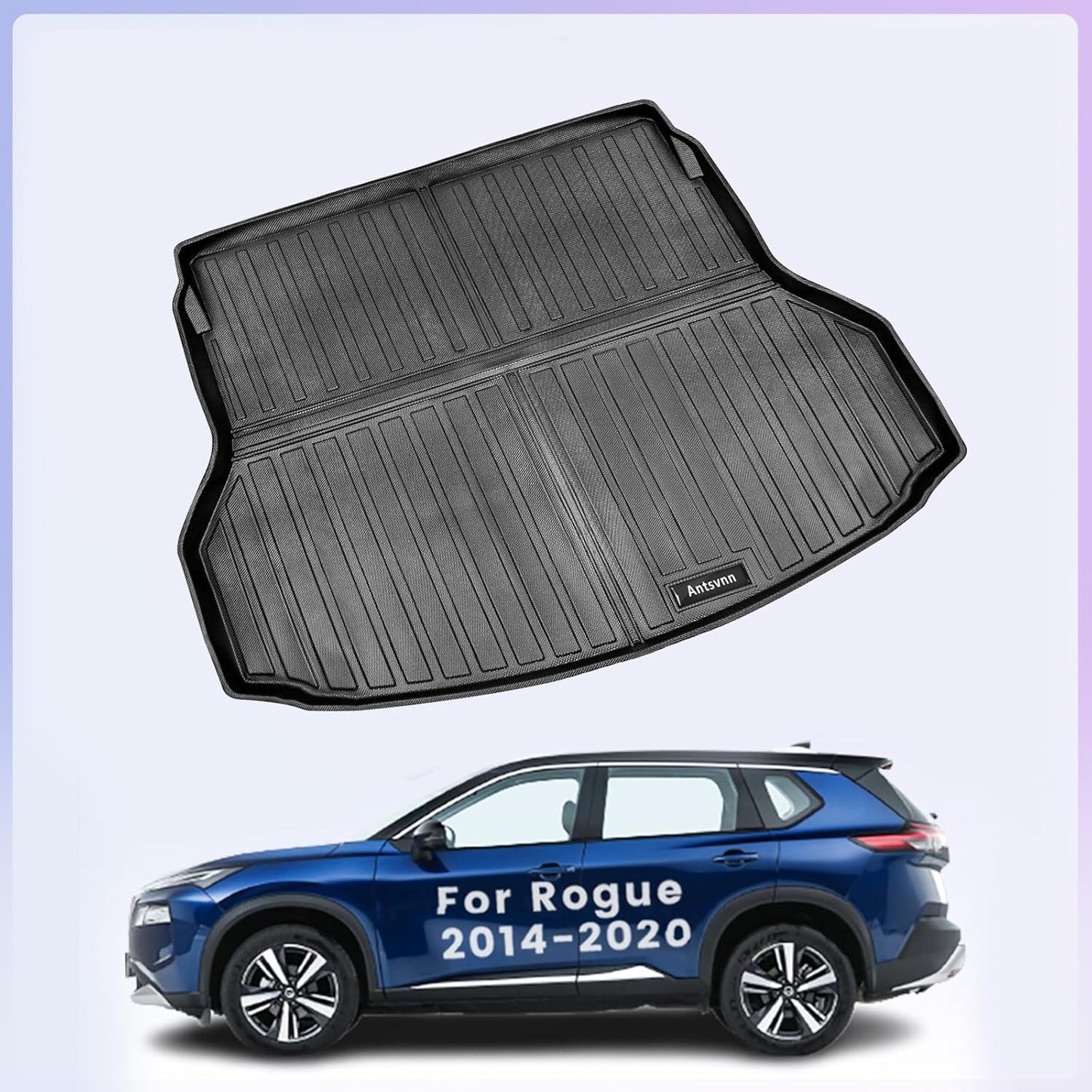 Fit for Nissan Rogue 2020-2014 Cargo Mats, All-Weather Rear Trunk Mat Rear Seat Cargo Cover Liners Protector for 2014 2015 2016 2017 2018 2019 2020 Nissan Rogue Accessories
