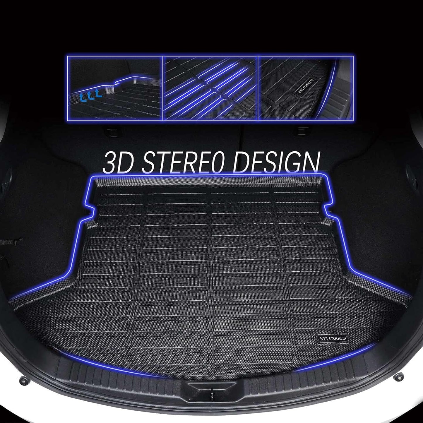 KELCSEECS Floor Mats & Cargo Liner Custom for 2016 2017 2018 2019 2020 2021 2022 Honda HR-V (AWD Model) Car Mats Cargo Mat Trunk Mat Honda HRV All Weather Floor Mats Trunk Liner Accessories