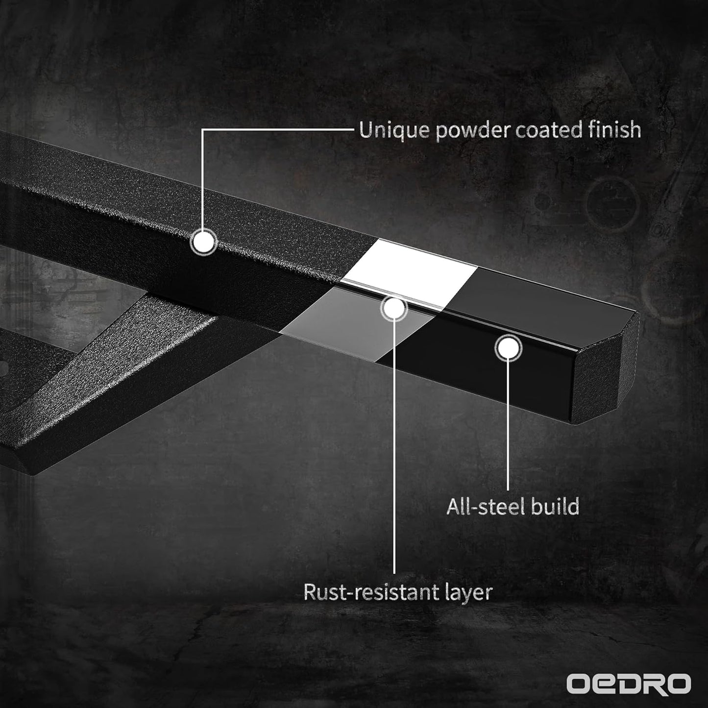 OEDRO Running Boards Compatible with 2019-2025 Chevy Silverado/GMC Sierra 1500, 2020-2025 2500HD 3500HD Crew Cab(Excl. 2019 1500 LD/Limited), Bolt-on Side Steps Steel Nerf Bars