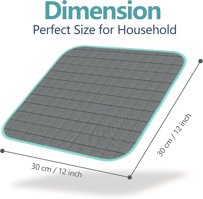 Airlab Microfiber Cleaning Cloth for Glass Cleaner Window Polishing Car Auto Detailing Lint Free Drying Dishes Kitchen Bathroom Magic Cleaning Cloths, Pack of 3, 12" x 12", Grey-Green