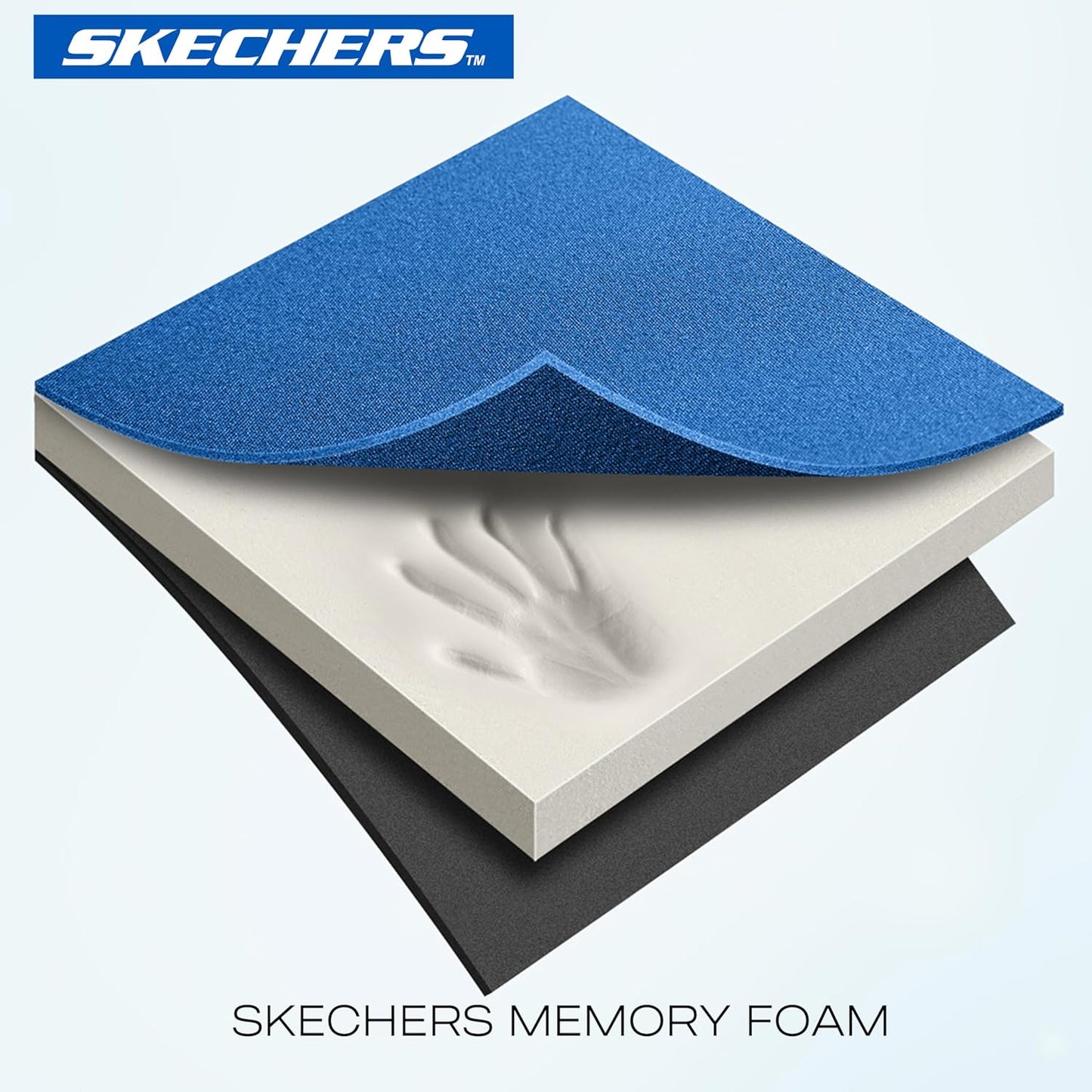 Skechers Steering Wheel Cover, Memory Foam Car Steering Wheel Cover,14.5-15inch Anti-Slip Safety Comfortable Desgin, Universal Accessory for Diverse Cars, Truck,SUV (Black & Blue)