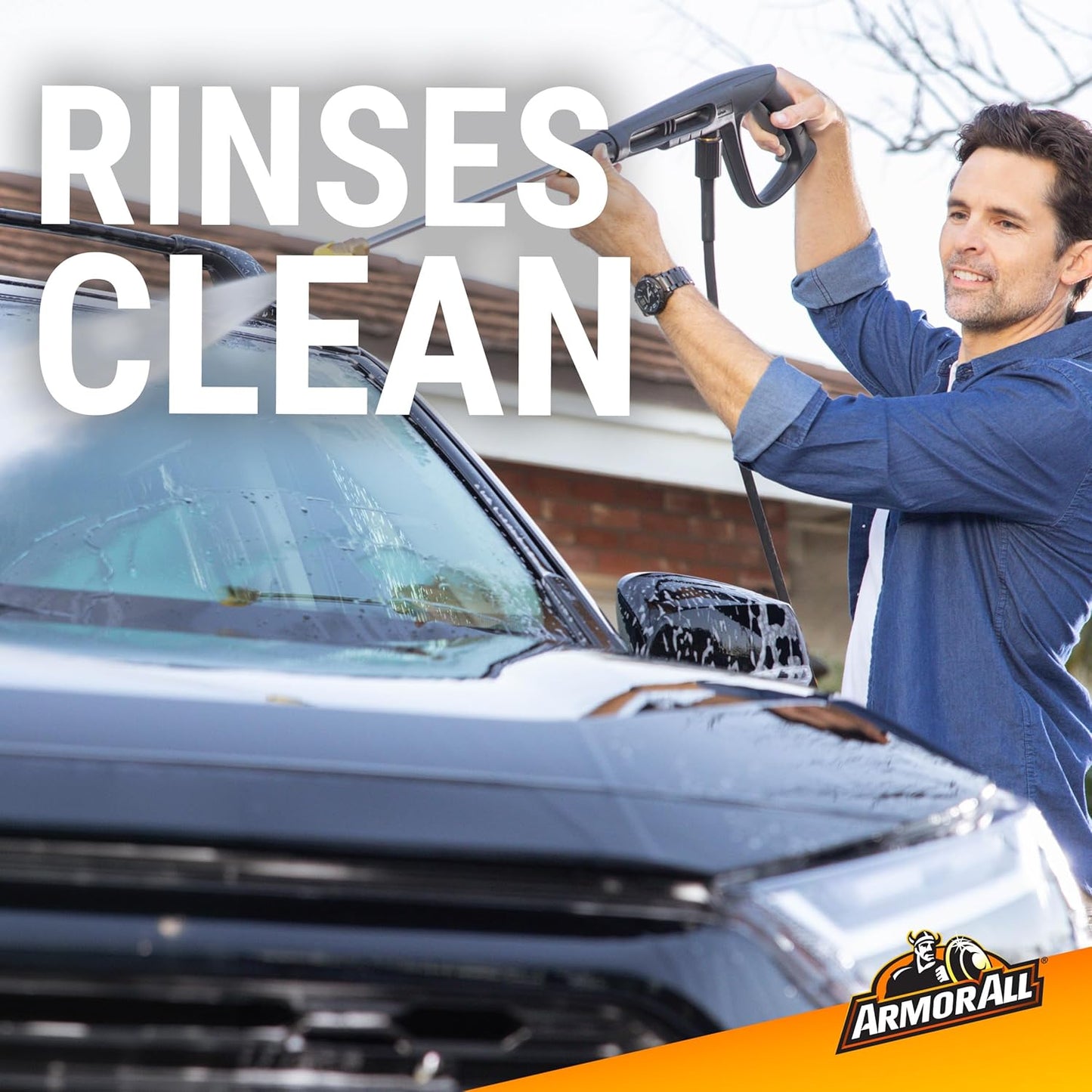 Armor All Foam Action Car Wash Soap, Cleaning Concentrate for Cars, Trucks, and Motorcycles, 64 Fl Oz Bottles (Pack of 4)