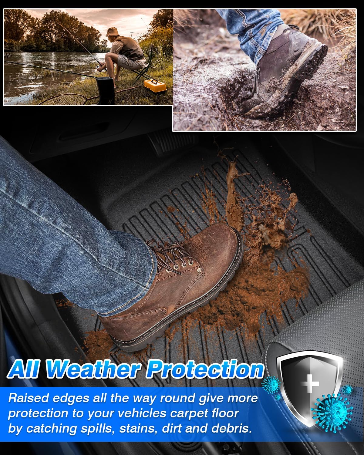 Cartist Floor Mats Custom Fit for Chevrolet/Chevy Trax 2024 2025 Accessories All Weather Floor Liners for Trax Heavy Duty TPE Odorless