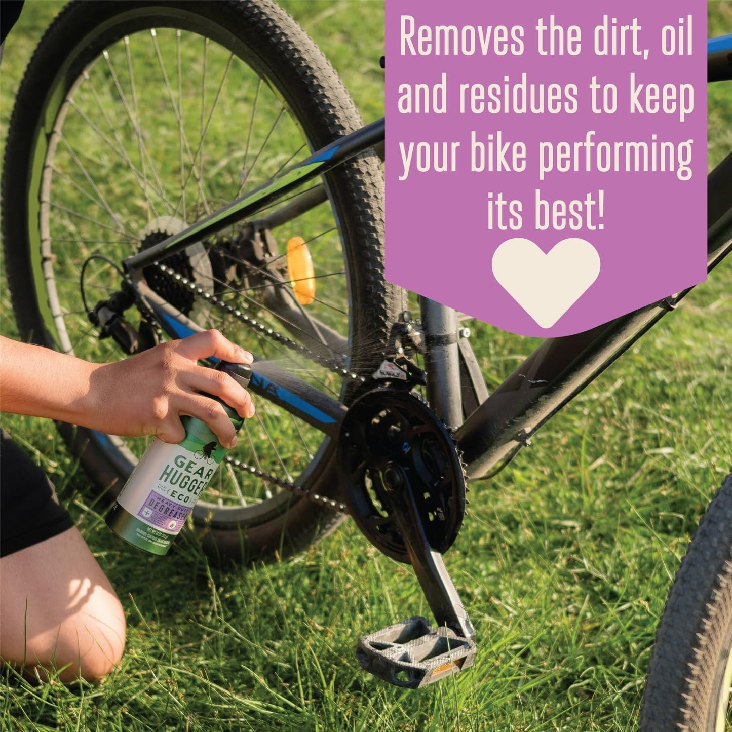 Bike Bundle - Bike Wash, Degreaser & Bike Lubricant (3 Pack) - Eco-Friendly & Biodegradable - All-in-One Bike Cleaner, Chain Degreaser & Long-Lasting Plant-Based Lubricant for All Bikes