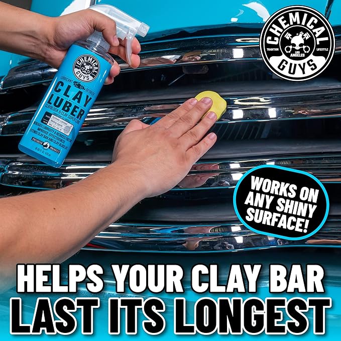 Chemical Guys CLY_109 Light Duty Clay Bar and Luber Synthetic Lubricant Kit, 16 oz (2 Items), Blue