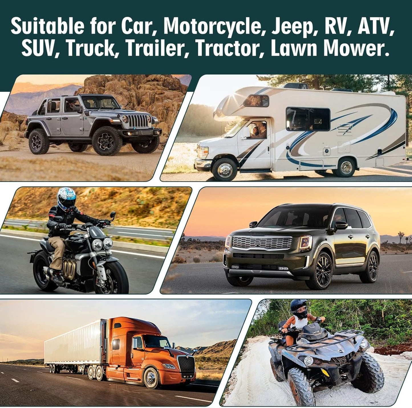 BETOOLL Tire Repair Kit, Sets of 2-24pcs Professional Heavy Duty Universal Emergency Flat Tire Repair Kit, for car Motorcycle, Truck, Golf Cart, ATV, Tractor, ARB, RV, SUV, Trailer etc.(Black)