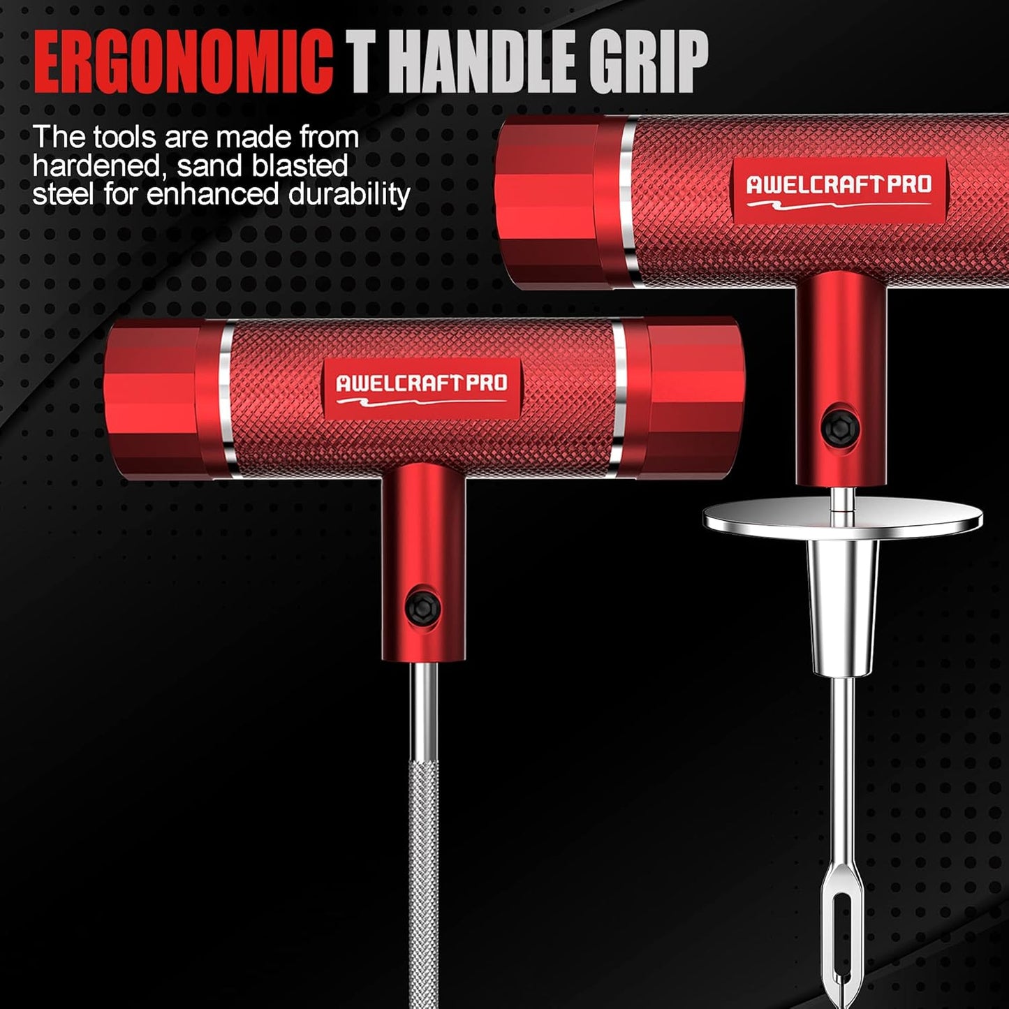 Heavy Duty Tire Repair Tools Kit - 108 PCS Set Truck Tool Box for Motorcycle, Car, ATV, Jeep, Truck, Tractor Flat Tire Plug Kit