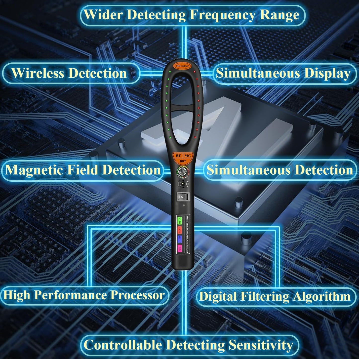 Camera Detectors, Listening Device Scanner Comprehensive Detection for Cameras, Magnetic & Bug Devices for Car, Hotel, Meeting, Travel