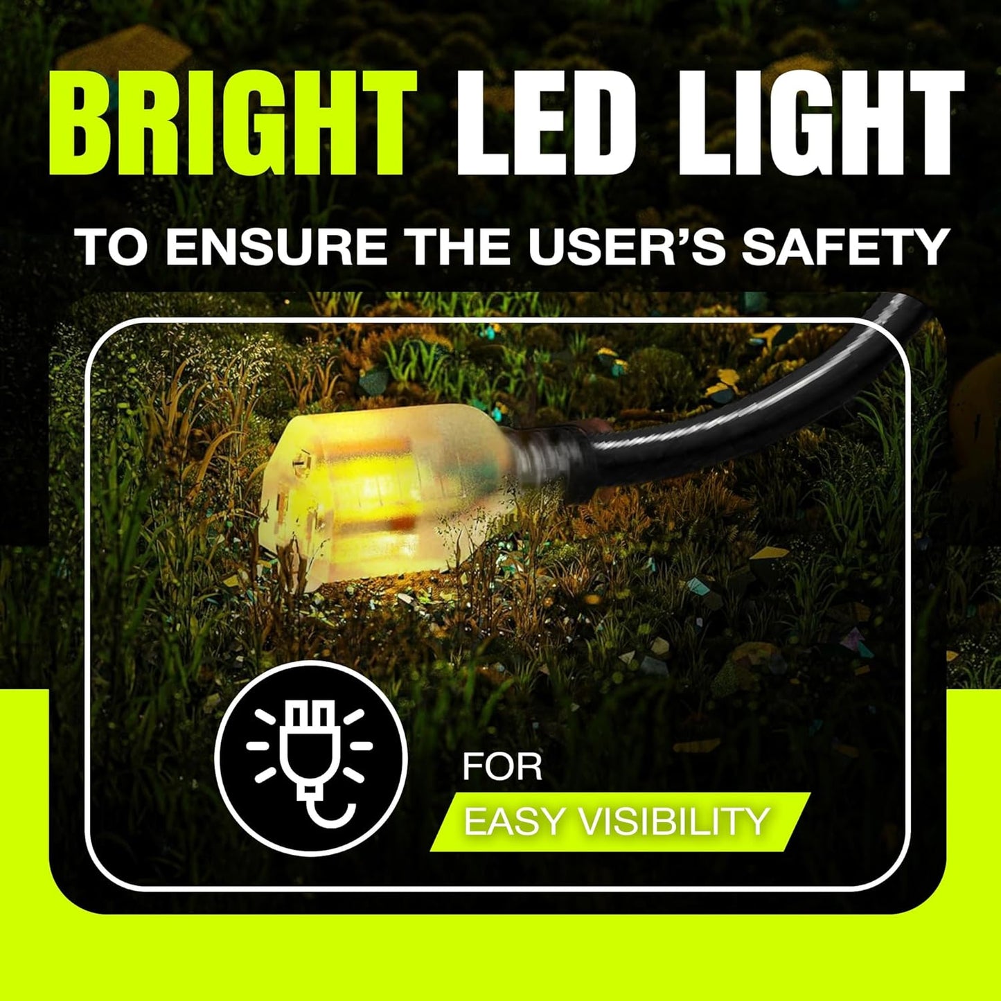 75ft Outdoor/Indoor Extension Cord 10/3 Gauge Ultra Heavy Duty 3 Prong SJTW, Waterproof, Flexible Cold-Resistant Long Power Cord,15A 125V 1875W, Black by LifeSupplyUSA