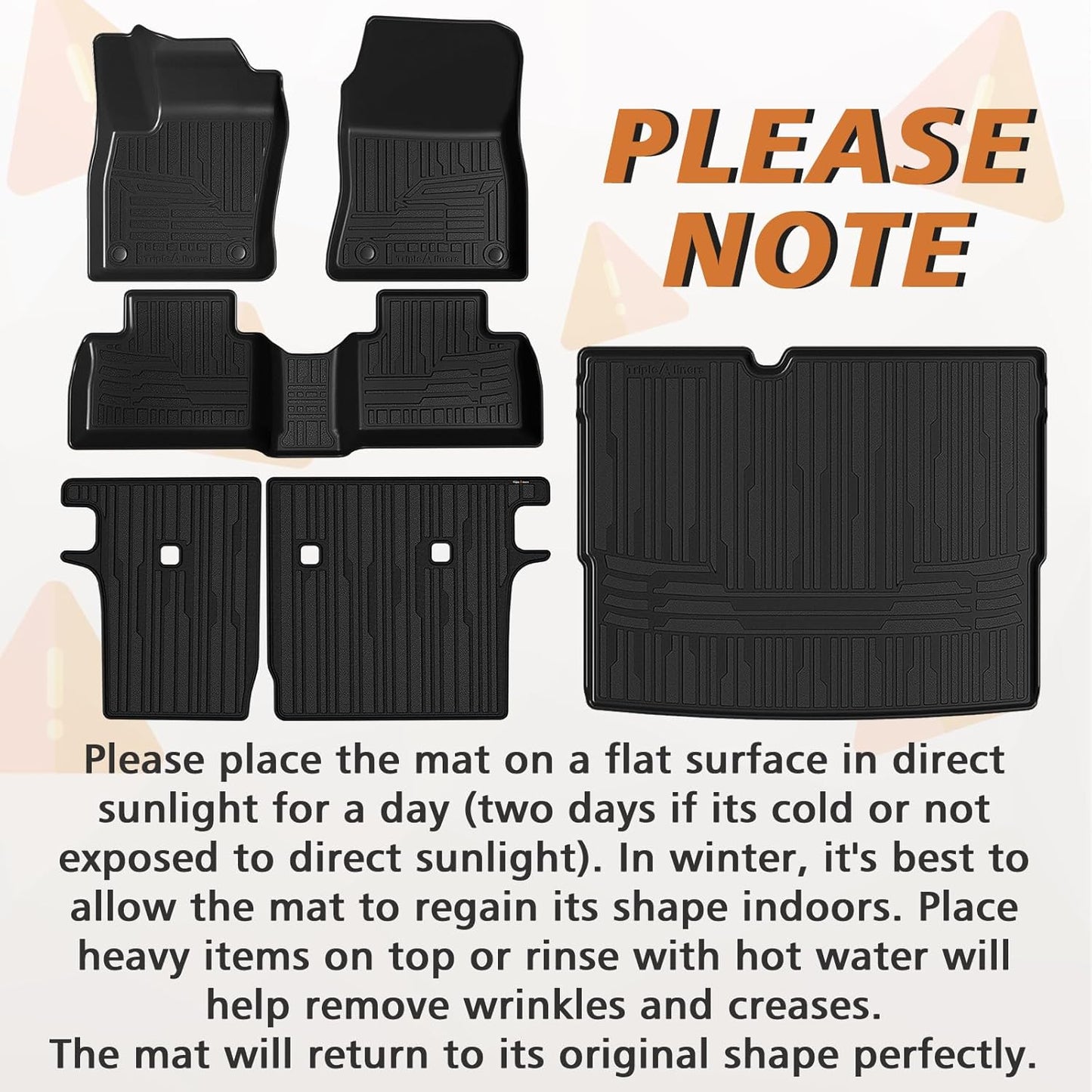 TripleAliners All-Weather Mats Compatible with 2025 Nissan Kicks Accessories Floor Mat Liners & Rear Trunk Cargo Mat & Seat Back Protector Full Set High Wall Protection TPE Custom Fit (For SV SR Trim)