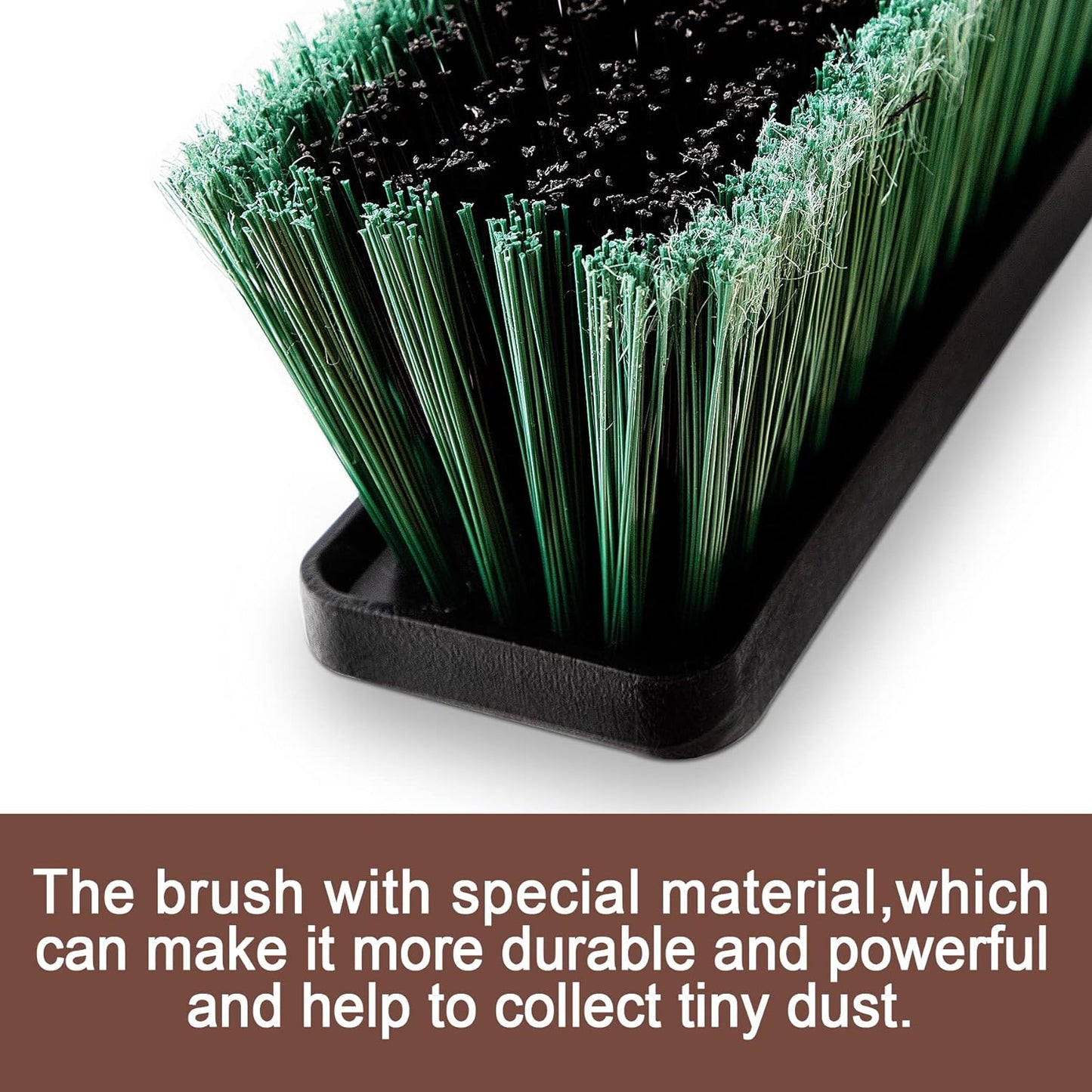 Eyliden Heavy Duty Push Broom 24" - Garage Sweeper Shop Brooms with 66" Long Handle, Outdoor Stiff Bristles Concrete Push Broom for Sidewalk Driveway Yard Patio Deck Warehouse Sweeping, Sweep Snow