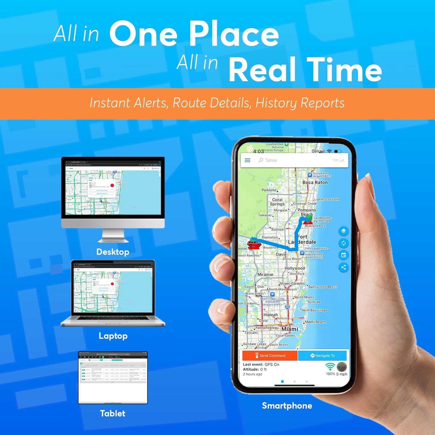 Optimus 3.0 GPS Tracker - 1 Month Battery - 4G LTE - for Vehicles and Assets – Real-Time GPS Tracking Device – Instant Alerts
