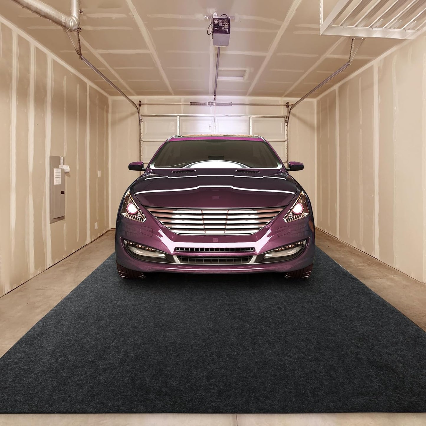 HOMBYS Extra Large Garage Floor Mat for Under Car,Floor Mats for Garage with Rubber Backing,Non Slip Garge Rug,Waterproof Backing Garage Carpet,Motorcycle Absorbent Oil Spill Mat,7'4"x8'4"