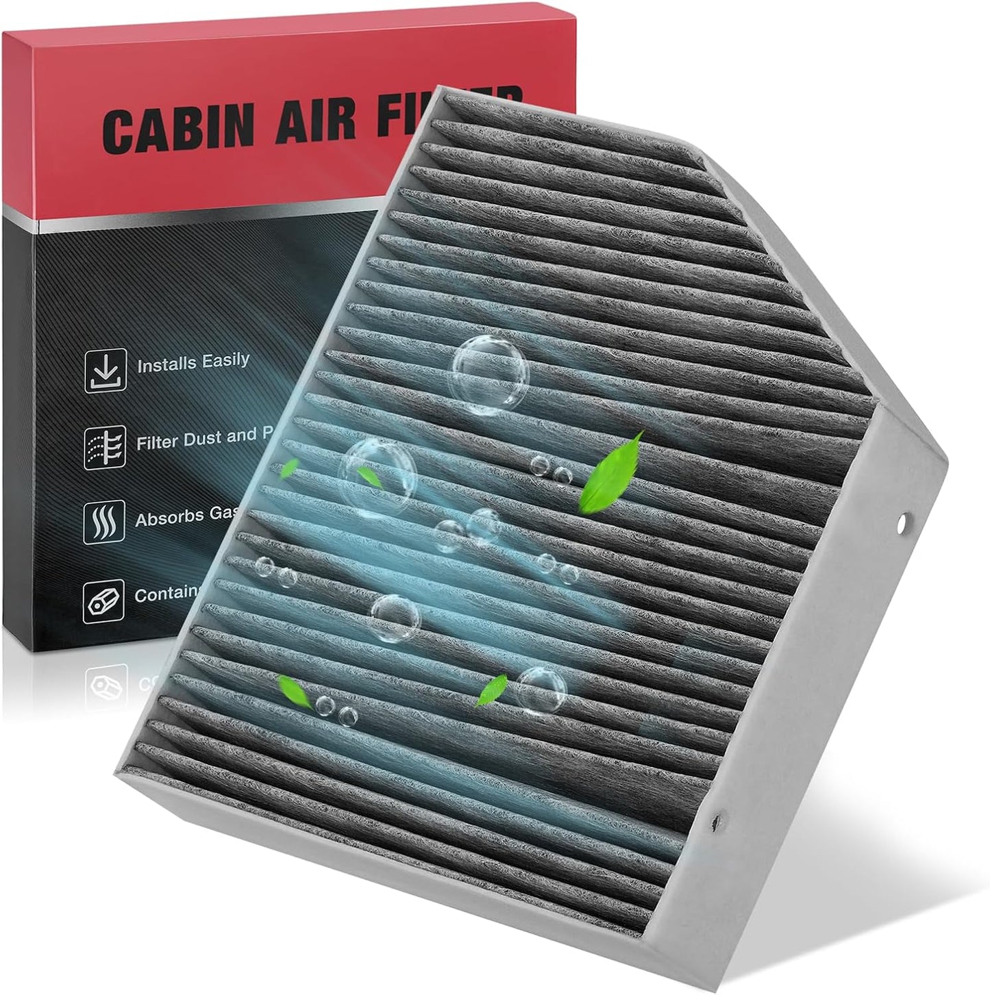 BDFHYK Cabin Air Filter with Activated Carbon Compatible with Mercedes-Benz C300, C43 AMG, CLS450, E450, E53 AMG, GLC300, GLC43 AMG, G550, G63 AMG, SL55 AMG, E450, E300, E400, C350e, C400, GLC350e