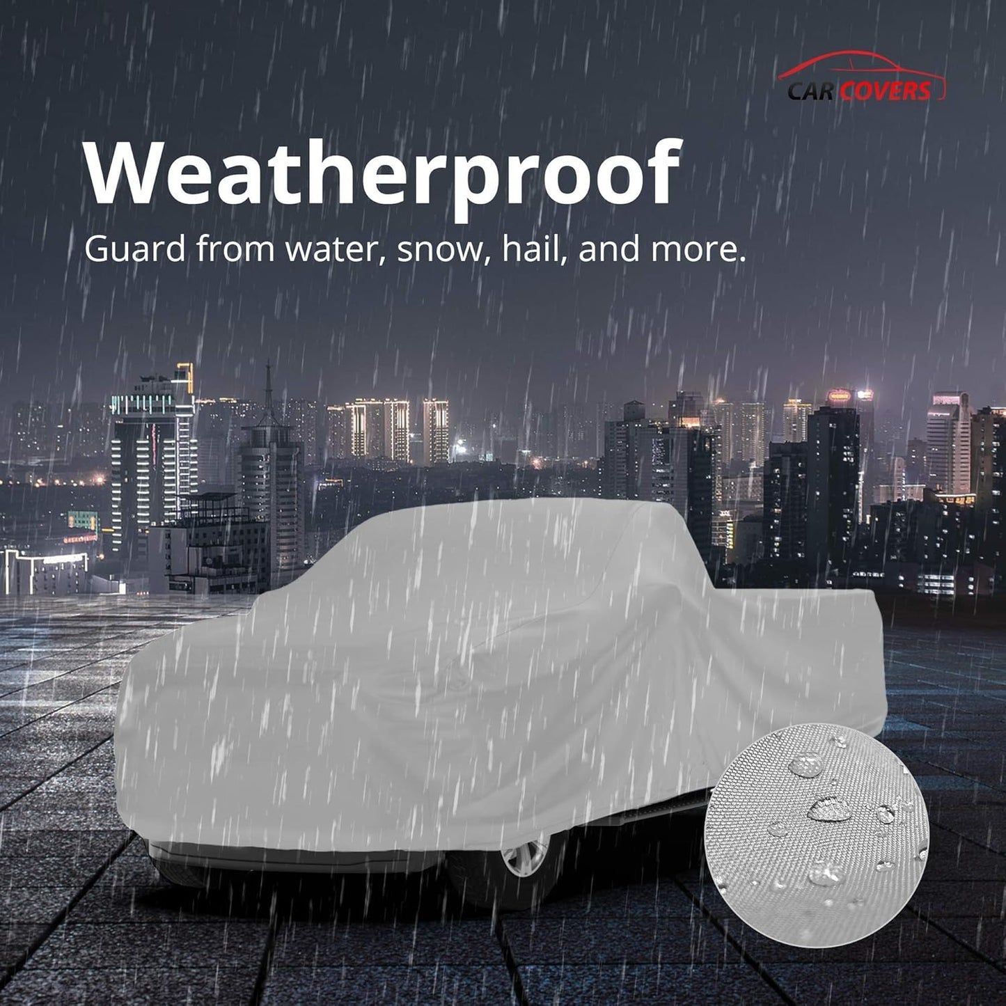 Car Covers Weatherproof Max Truck Cover & Warranty Compatible with Ford 1974-1989 F-100 Extended Cab, 8– Outdoor Cover, Prevents Theft with Cable Lock