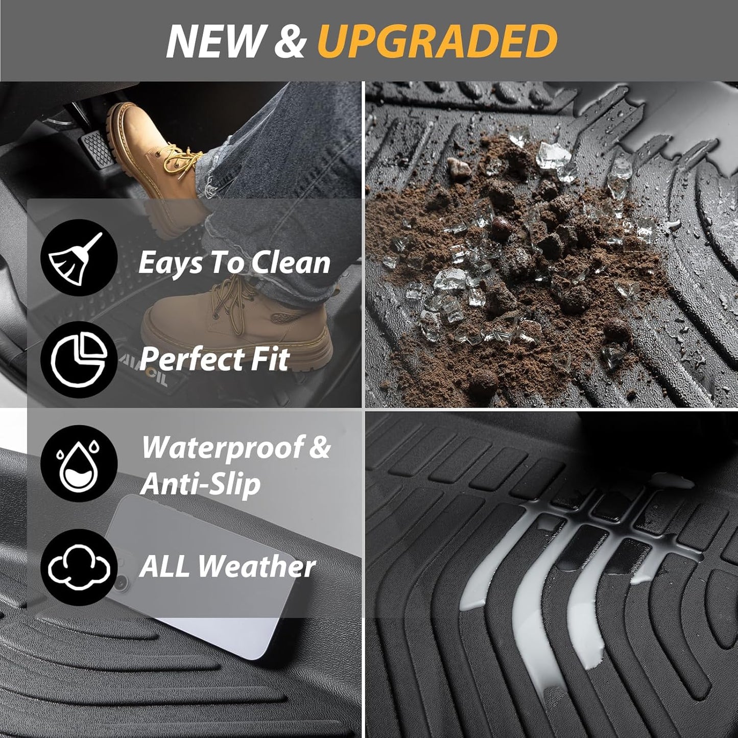 AIPOIL® Floor Mats & Cargo Liner Set for 2022-2025 Volkswagen Taos AWD | All-Weather | Easy to Clean | All-Round Protection丨Full Set Automobile mats Accessories.