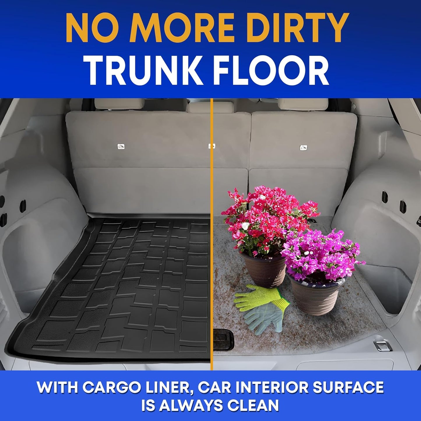 Premium Cargo Liner for Jeep Grand Cherokee 2011-2021 - 100% Protection - Custom Fit Car Trunk Mat - All-Season Black Cargo Mat - 3D Shaped Laser Measured Trunk Liners for Jeep Grand Cherokee