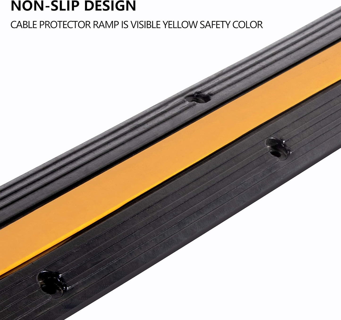 3 Pack Rubber Cable Ramp Hose Cable Protector Ramp 1 Channel 11000Lbs Load Capacity Traffic Speed Bump Wires Power Lines Extension Cord Cover for Indoor Outdoor