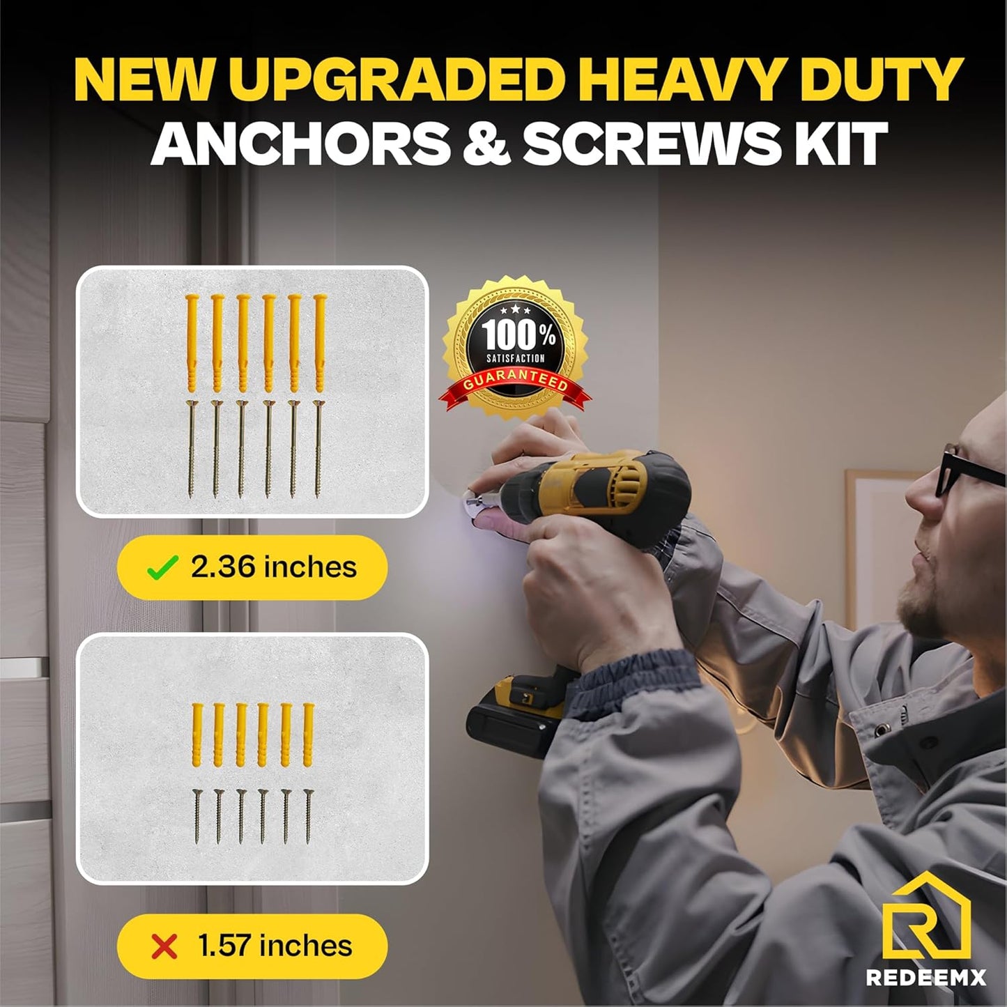 2 Pack Heavy Duty Chainsaw Wall Mount Holder – Chainsaw Hanger Rack for Garage Organization – 150lbs Capacity, Anti-Scratch Pads, 10 Gauge Steel, Storage for Chainsaw Accessories and Tools