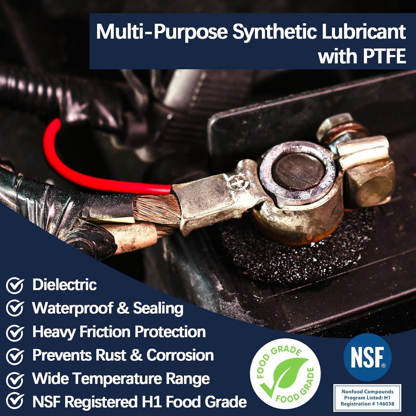 Dielectric Grease Automotive for Electrical Connectors,Di Dialectical Contact Tune-Up Grease of Car Spark Plug Boot Components Battery Terminal Electric Grasa,Against Salt Corrosion 1 oz 2 Pcs