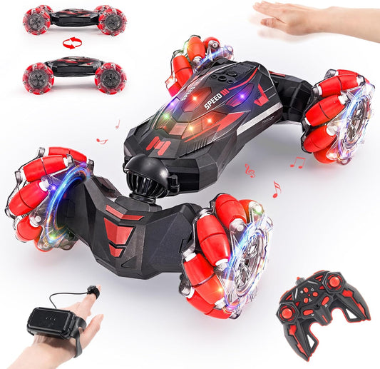 Gesture Sensing RC Stunt Car,Remote Control Car Toys for Ages 5-13,Drift Cars with Lights Music,4WD 360° Spins All Terrains Kids Toys RC Cars, 8-12 Best Birthday Gift for Kids