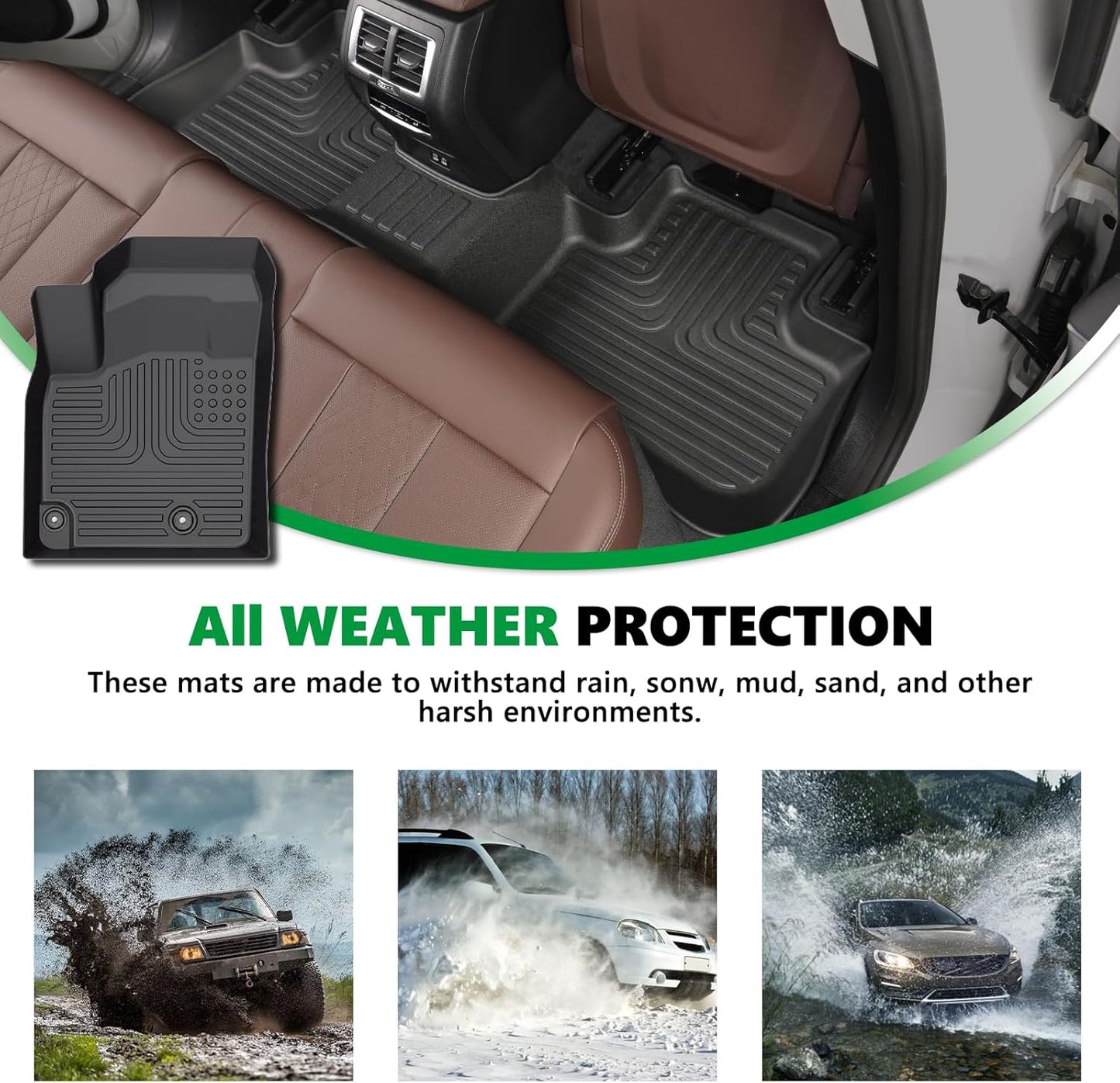 for Jeep Grand Cherokee 2016-2021/Grand Cherokee WK 2022-2023 (Non L) Floor Mats,Car Mats for Jeep Grand Cherokee/Grand Cherokee WK(Non L) All Weather Anti-Slip Mats Cargo Liner Accessories