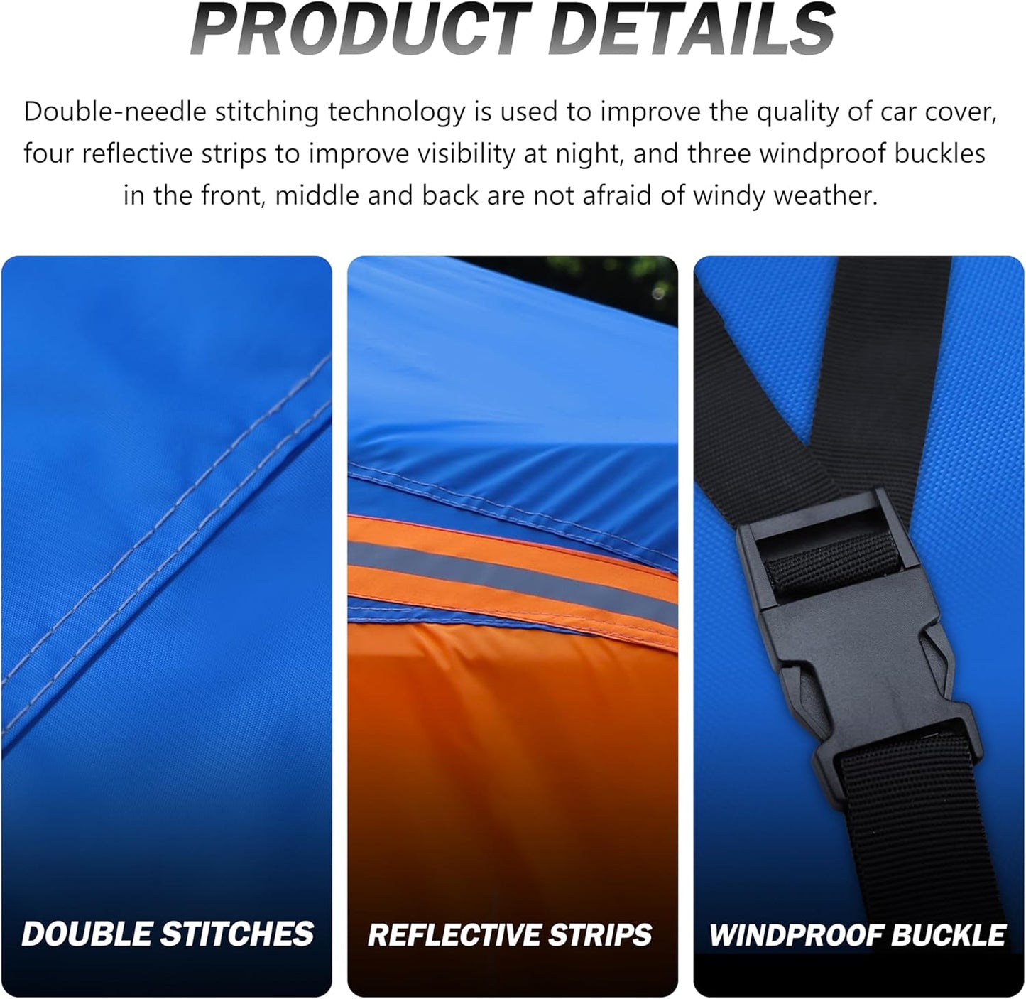 Heavy Duty Outdoor Car Cover Windproof All Weather Waterproof Sun Rain UV Dust Snow Protection Outdoor,Fit Coupe Audi R8,Chevrolet Corvette etc.Size C3