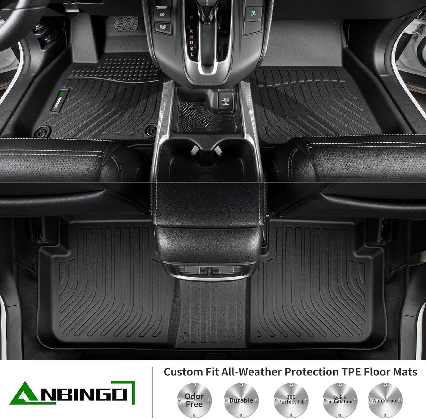 ANBINGO®Floor Mats Fit for Toyota 4Runner(5&7 Seats) 2003-2009 All Weather Mats for Toyota 4Runner TPE Car Mat Rugs for 2004 4Runner Rubber Trunk Carpet for 2005 4Runner Automotive Accessories