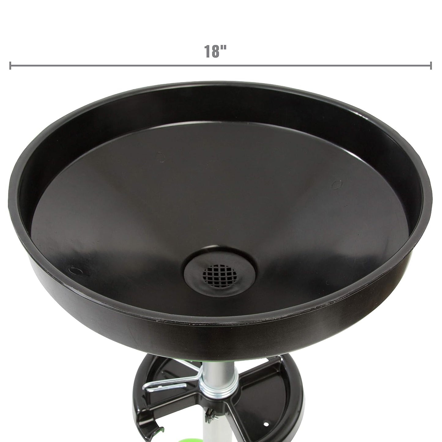 OEMTOOLS 87031 18 Gallon Oil Drain Container, Upright Adjustable Oil Drain Tank with Funnel, Waste Oil Container for Automotive Oil Changes