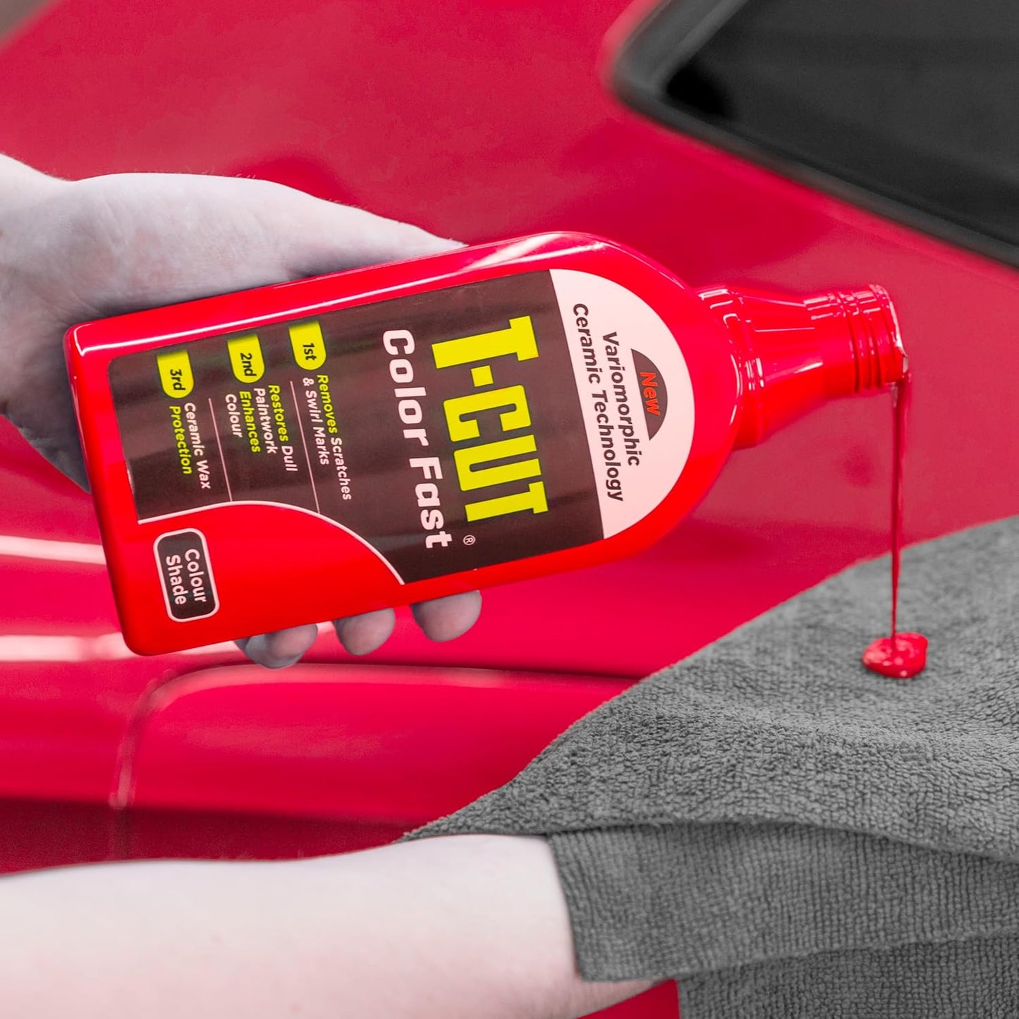 T-Cut Light Red Scratch Remover Color Fast Paintwork Restorer Car Polish, 13 Colors Available, 17 Fl Oz