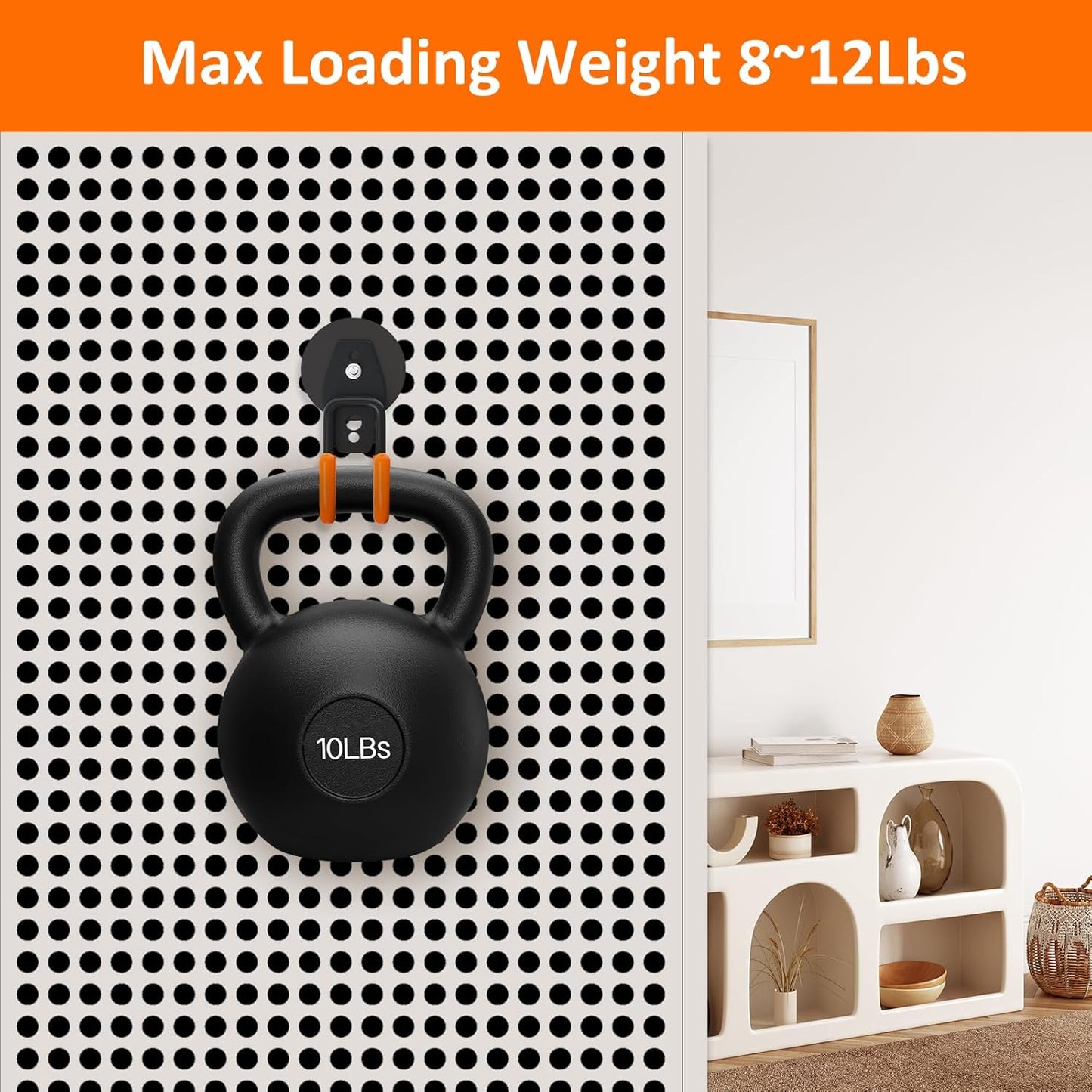 ENUODA Strong Magnetic Hooks Heavy Duty - Garage Hooks Rare Earth Magnet Hook for Hanging Garden Tools, Drill, Hose, Broom, Cabinet, Tool Chest, Van, Container, Pegboard, 4 PCS