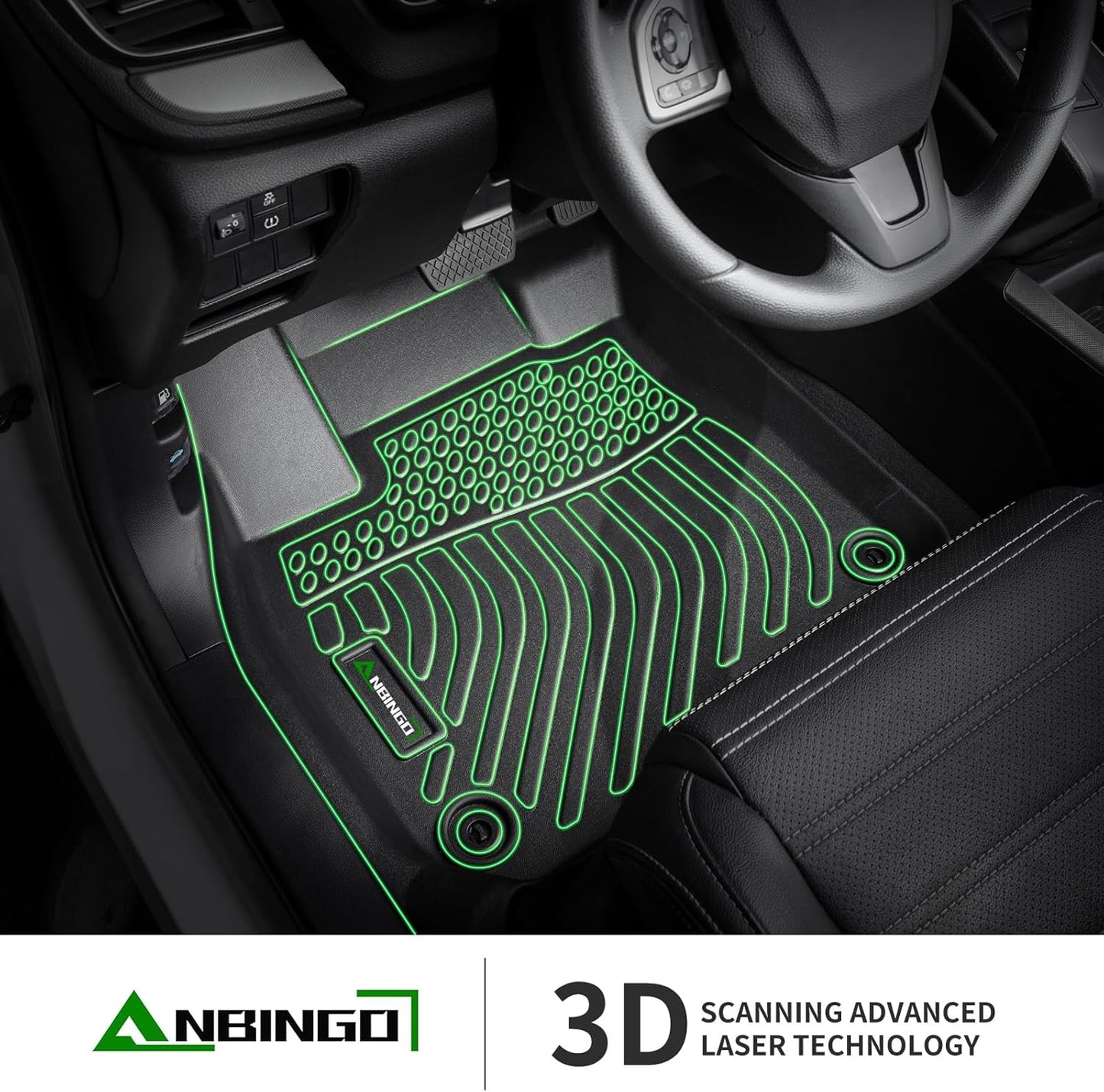 ANBINGO®-Floor Mats & Cargo Liner for Toyota Corolla Sedan 2014-2019 (Not for Hatchback or iM Models),TPE All Weather for Toyota Corolla Floor Mats,Corolla Accessories