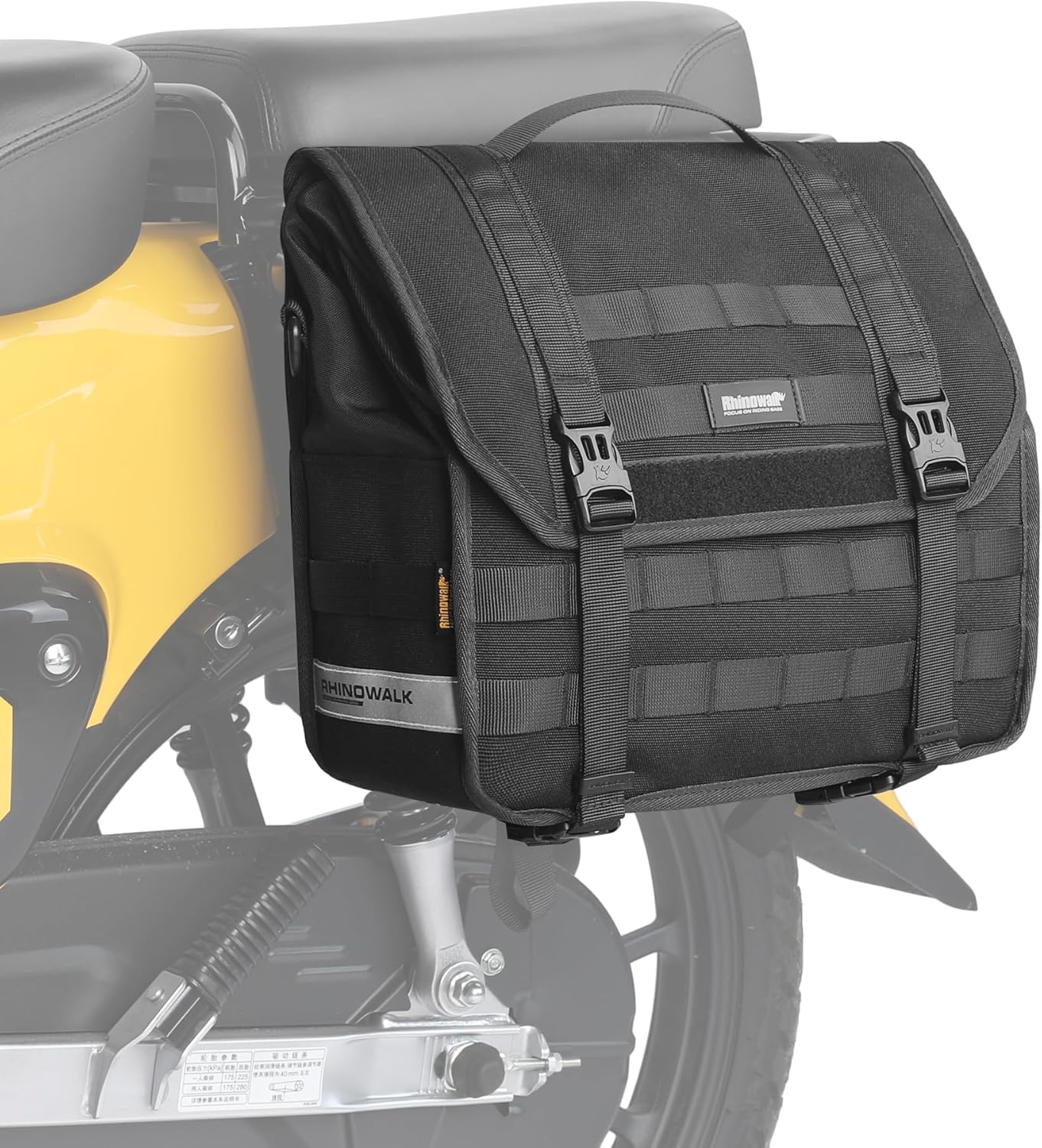 Rhinowalk Motorcycle Saddlebags, Waterproof Saddlebags, Quick Release 13L Single Side Hanging Bag Motorcycle Accessories