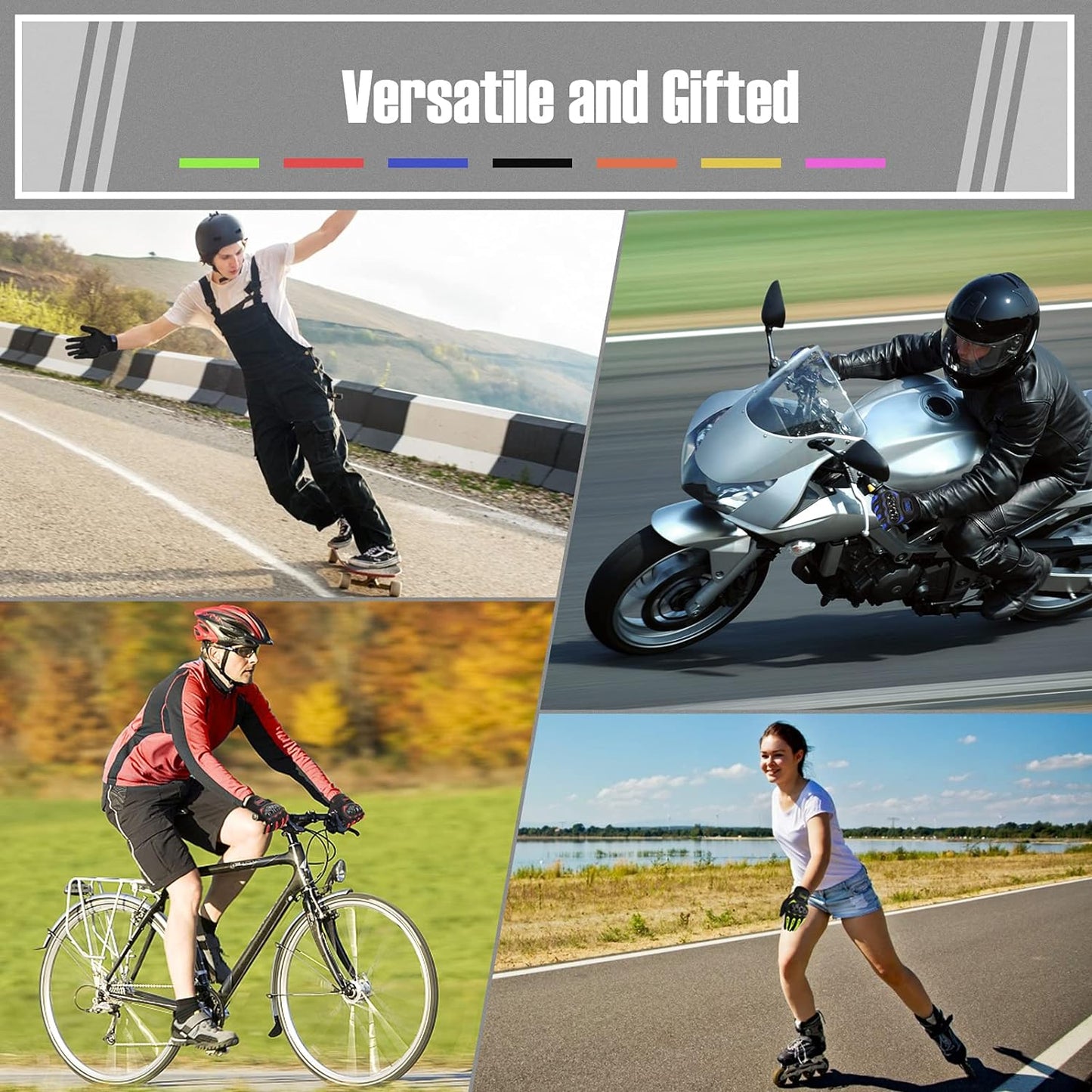 COFIT Motorcycle Gloves Breathable, Touchscreen Motorbike Gloves Anti-Slip with Good Grip Hard Knuckles Protection for Men Women Motocross, BMX ATV MTB Cycling, Road Racing - Green XXL