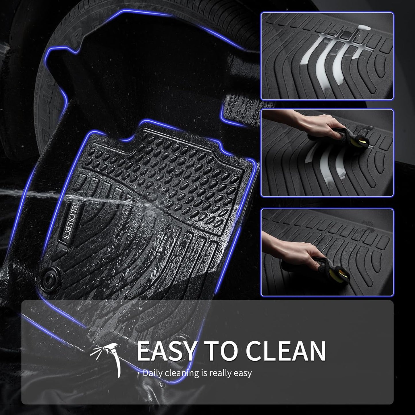 KELCSEECS Floor Mats & Cargo Liner for 2007 2008 2009 2010 2011 Honda CRV Car Mats Automotive Cargo Mat Floor Liners Trunk Mat CR-V All Weather Floor Mats Trunk Liner Accessories