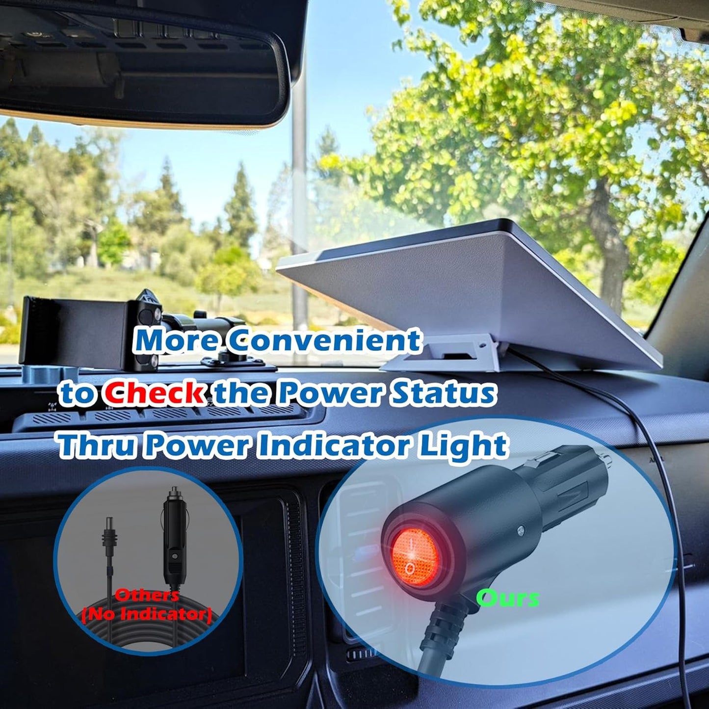 Starlink Mini Cable, 10FT Starlink Mini Car Charger DC Power Cable, 12V-48V Cigarette Lighter Adapter for Starlink Mini Accessories, Waterproof 16AWG Car Power Supply Cord for RVs, Trucks & Ships