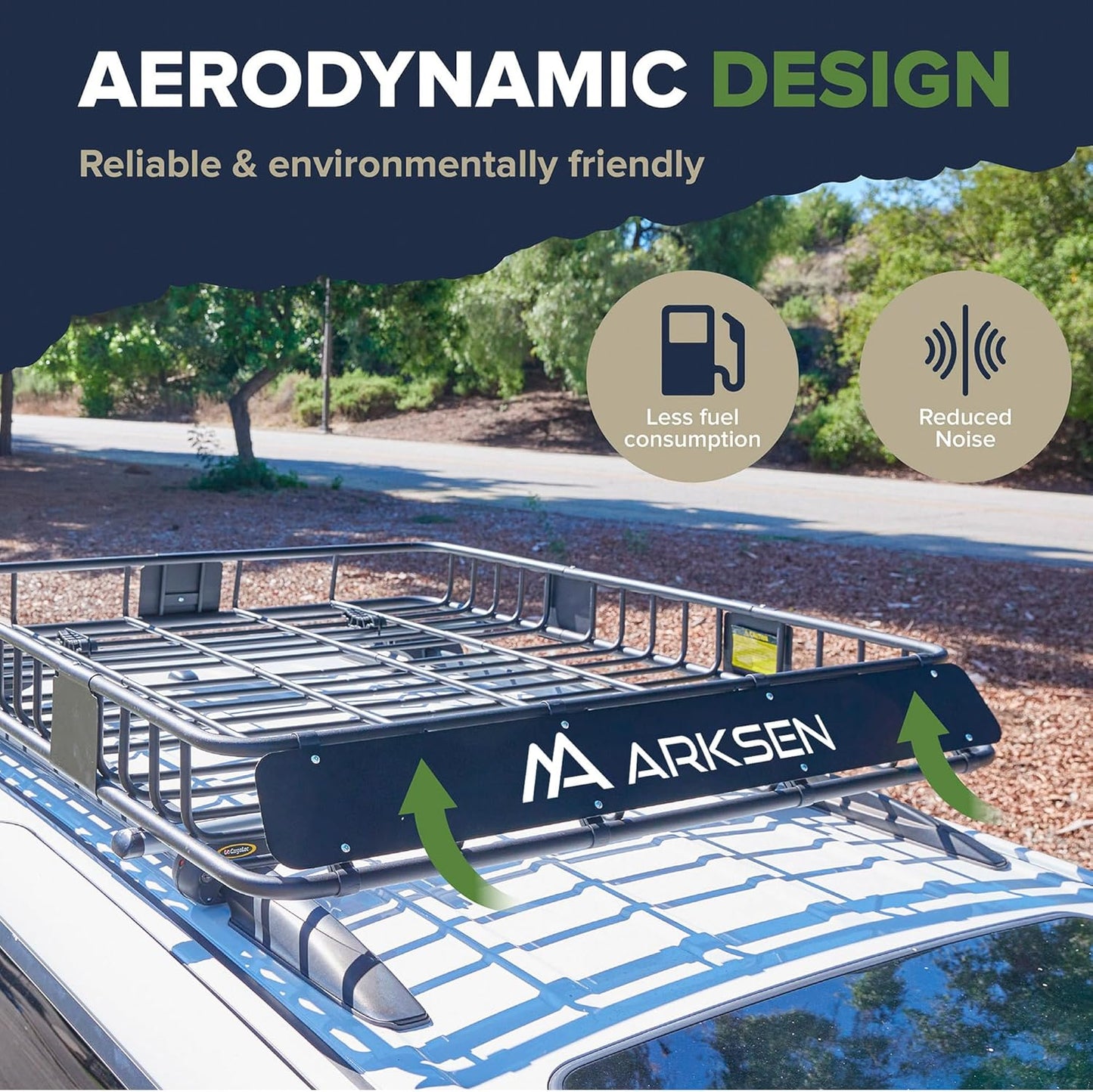 ARKSEN 84 x 39 x 6 Inch Universal 150LB Heavy Duty Roof Rack Cargo with Cargo Net, Car Top Luggage Holder Carrier Basket with Extension for SUV, Truck, & Car Steel Construction