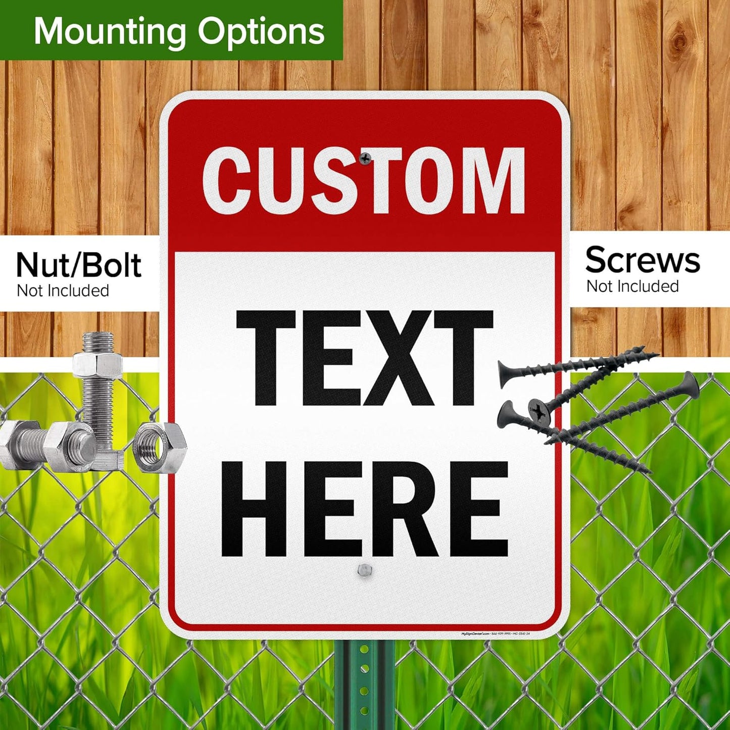 Custom Sign, Custom Sign for Business, Indoor/Outdoor use. 18x24 Inches, 3M EGP Reflective, Rust Free .080 Aluminum, Fade Resistant, Made in USA by My Sign Center (Header)