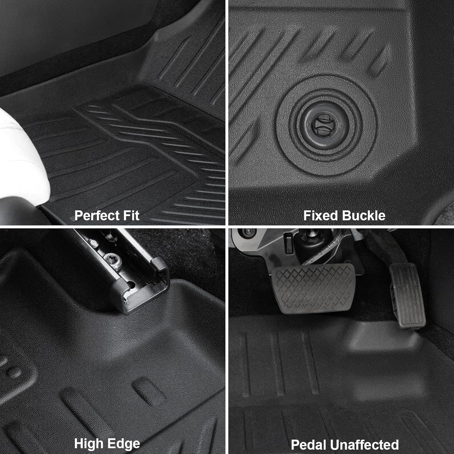 Floor Mats Set for Honda HR-V 2026 2025 2024 2023(Hybrid & Gasoline), Full Coverage All Weather Floor Mats Cargo Mat with Backrest Protectors & Door Sill Guards for Honda HRV Accessories